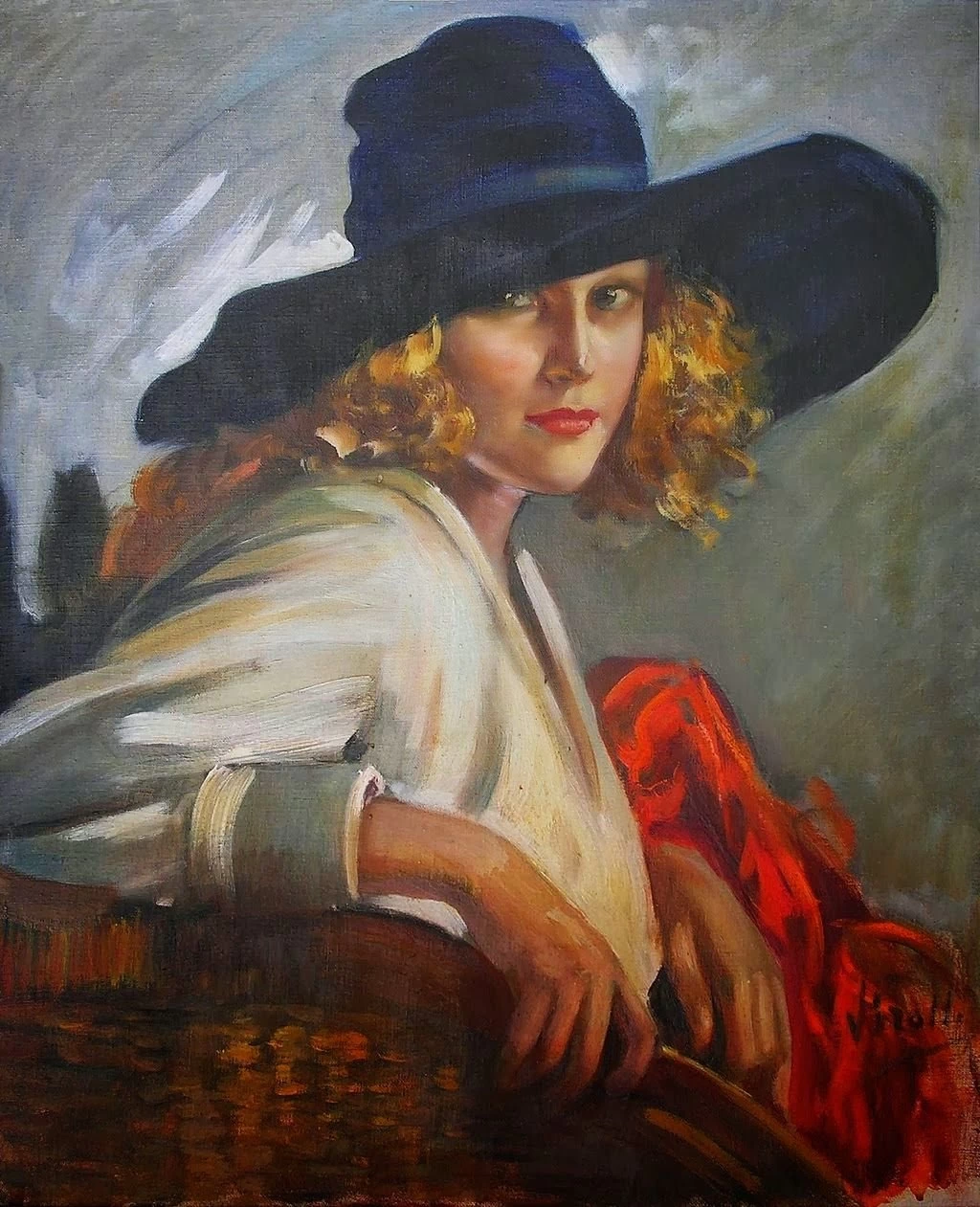 Ritratto di signora con cappello